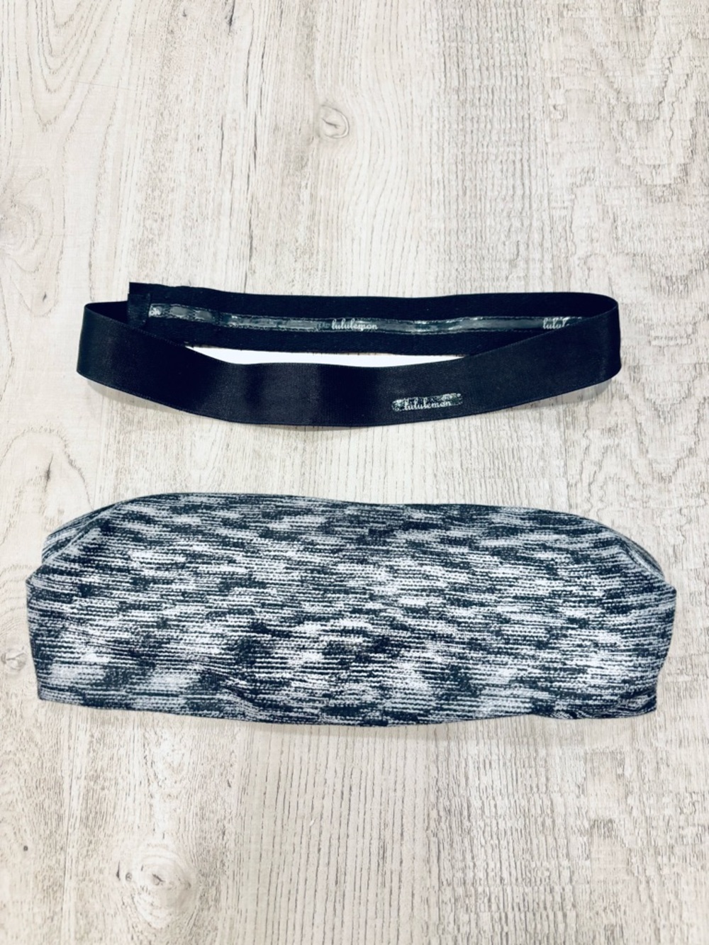 Lululemon Headband Set - Reversible Adjustable Black Green Gray